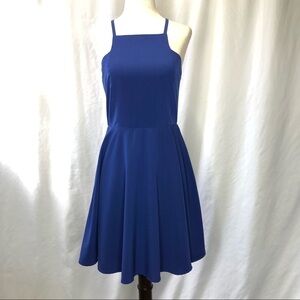 Lulu’s lapis blue skater mini dress T-back medium
